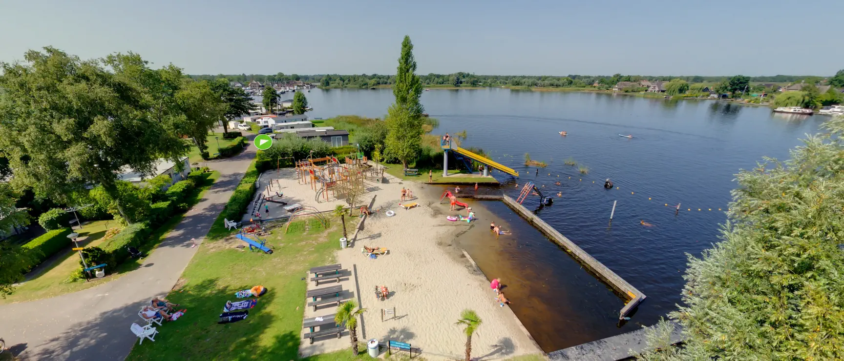 virtuele tour van de faciliteiten op een camping
